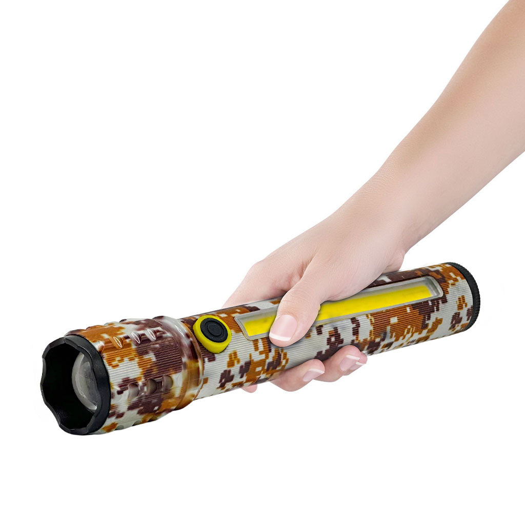 Lampe Torche Ultra-Puissante COB Motif Camouflage – مصباح عالي السطوع